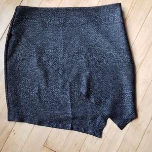 Lush Black Textured Mini Skirt
